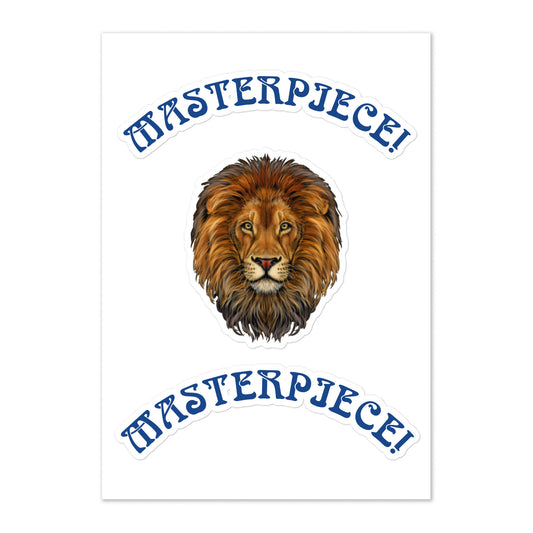 “MASTERPIECE!”Sticker Sheet W/Blue Font