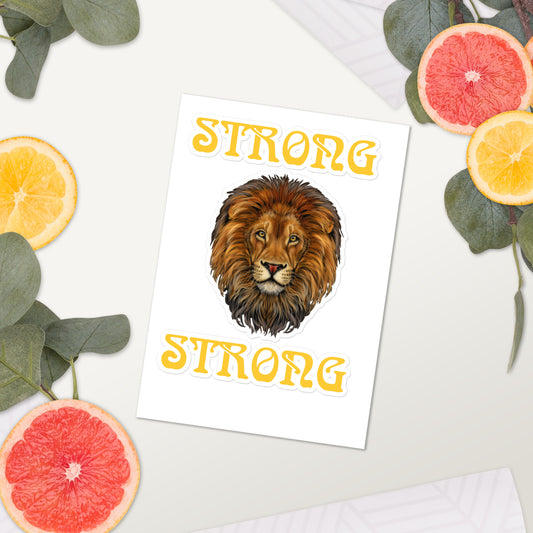"STRONG" Sticker Sheet W/Yellow Font