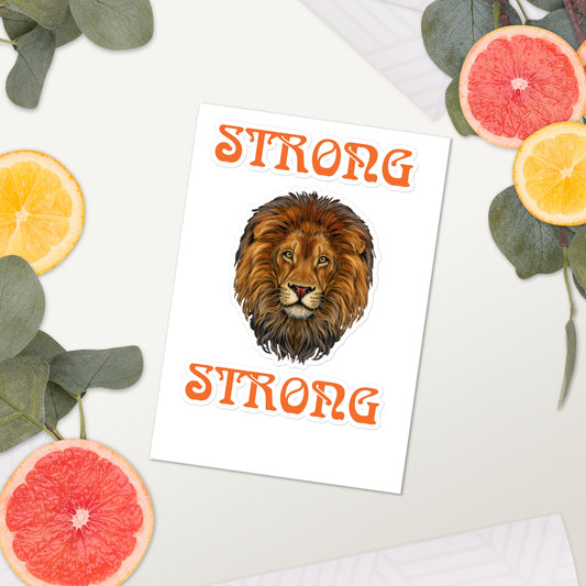 "STRONG" Sticker Sheet W/Orange Font