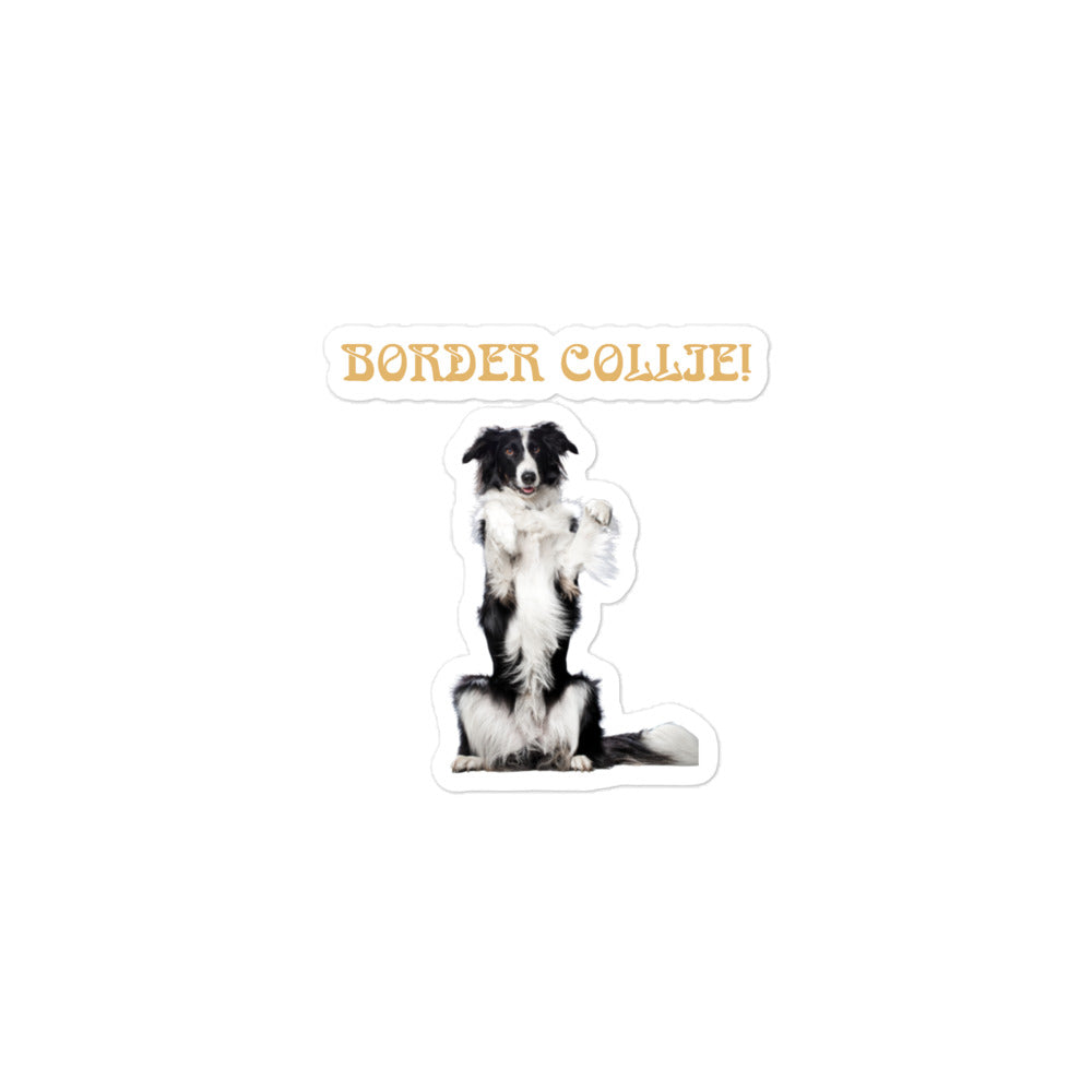 “BORDER COLLIE!”Bubble-Free Stickers W/Fawn Font