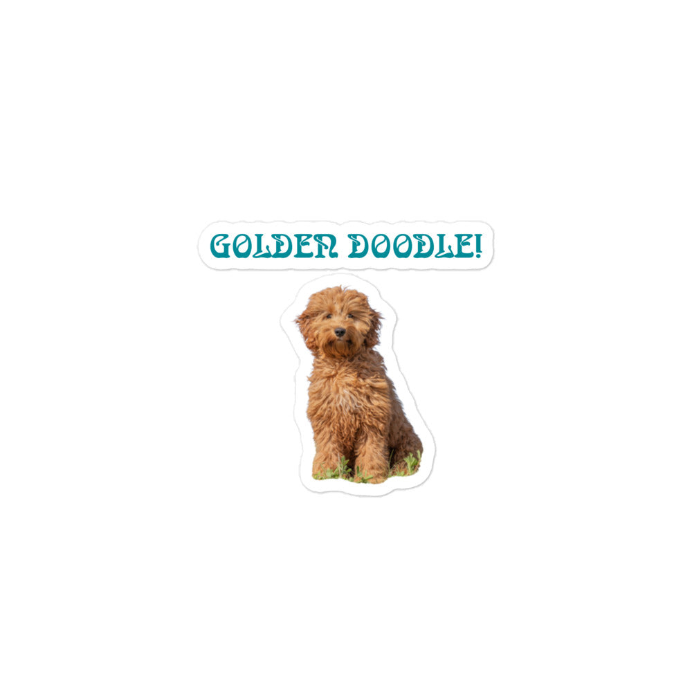 “GOLDEN DOODLE!”Bubble-Free Stickers