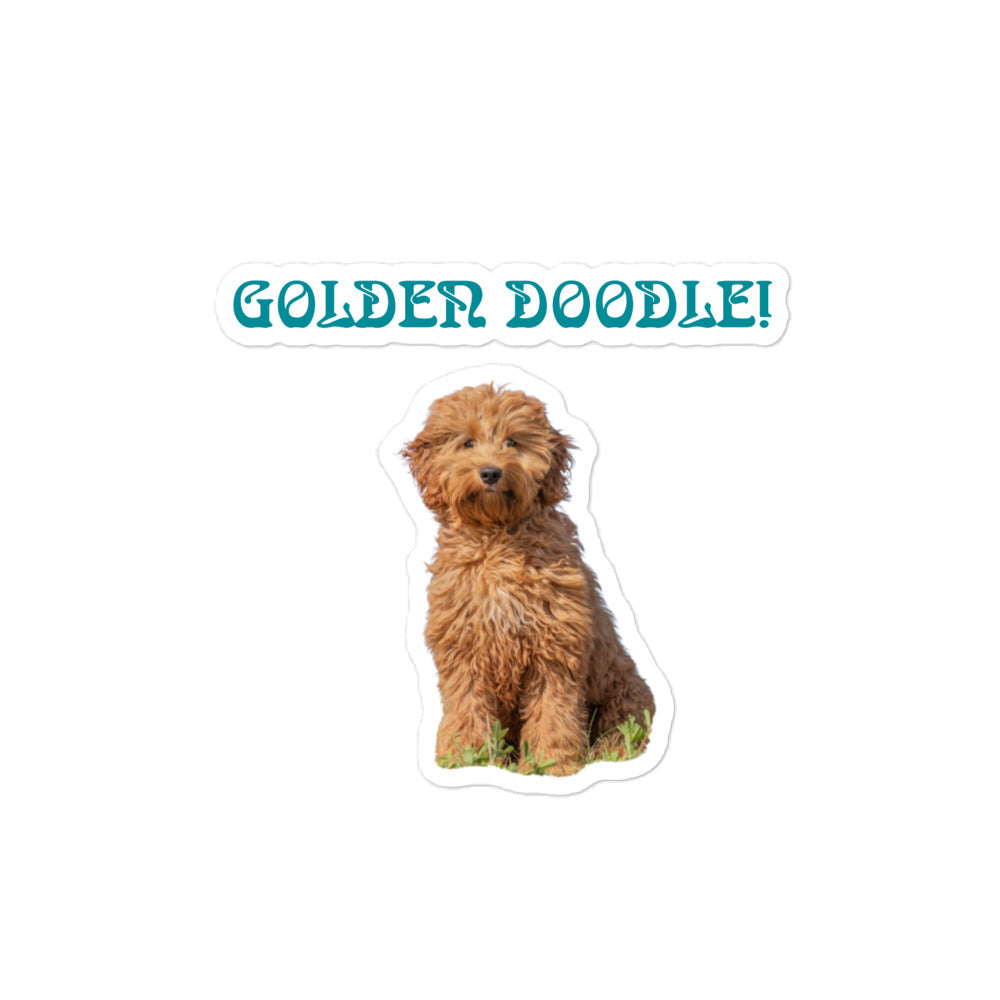 “GOLDEN DOODLE!”Bubble-Free Stickers