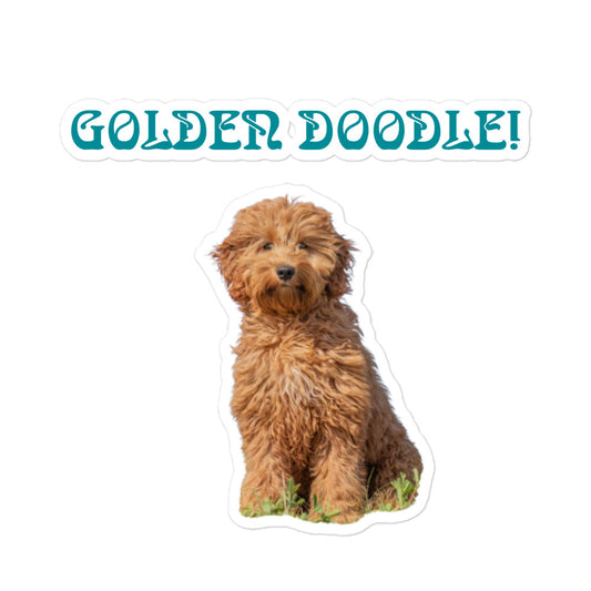 “GOLDEN DOODLE!”Bubble-Free Stickers