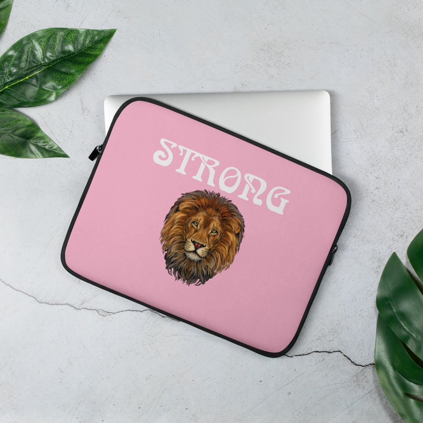 “STRONG”Cotton Candy Laptop Sleeve W/White Font