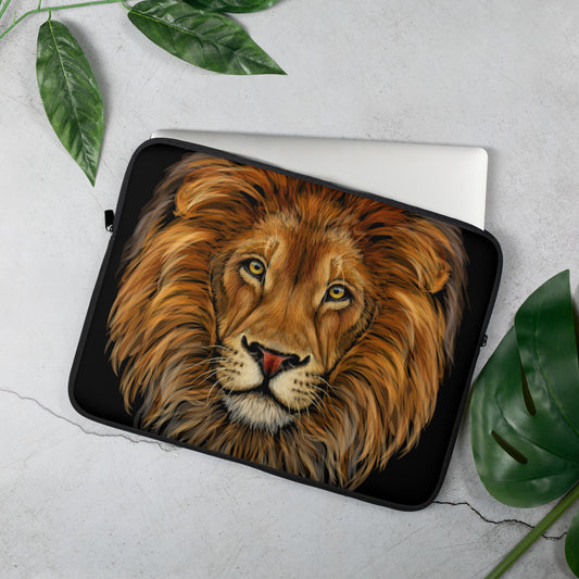 “LION”Black Laptop Sleeve