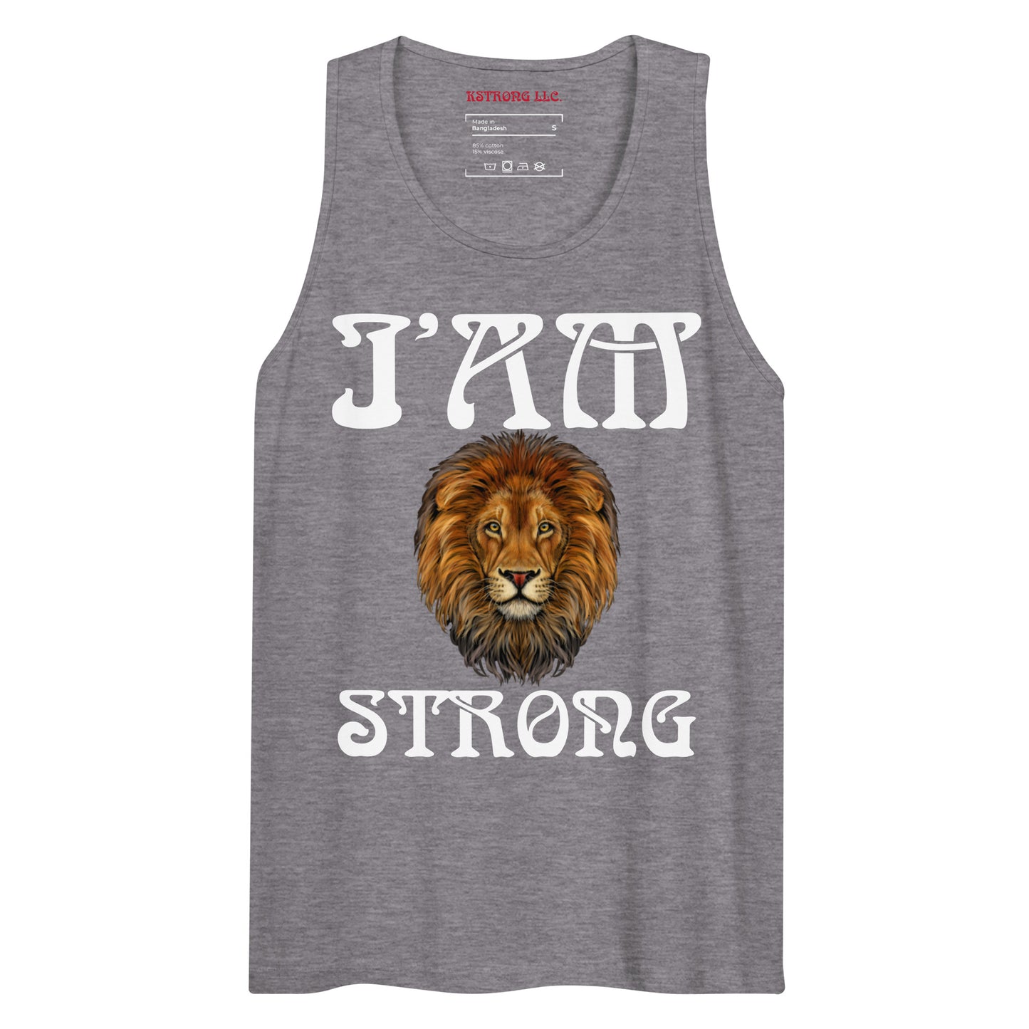 “I’AM STRONG!”Men’s Premium Tank Top W/White Font