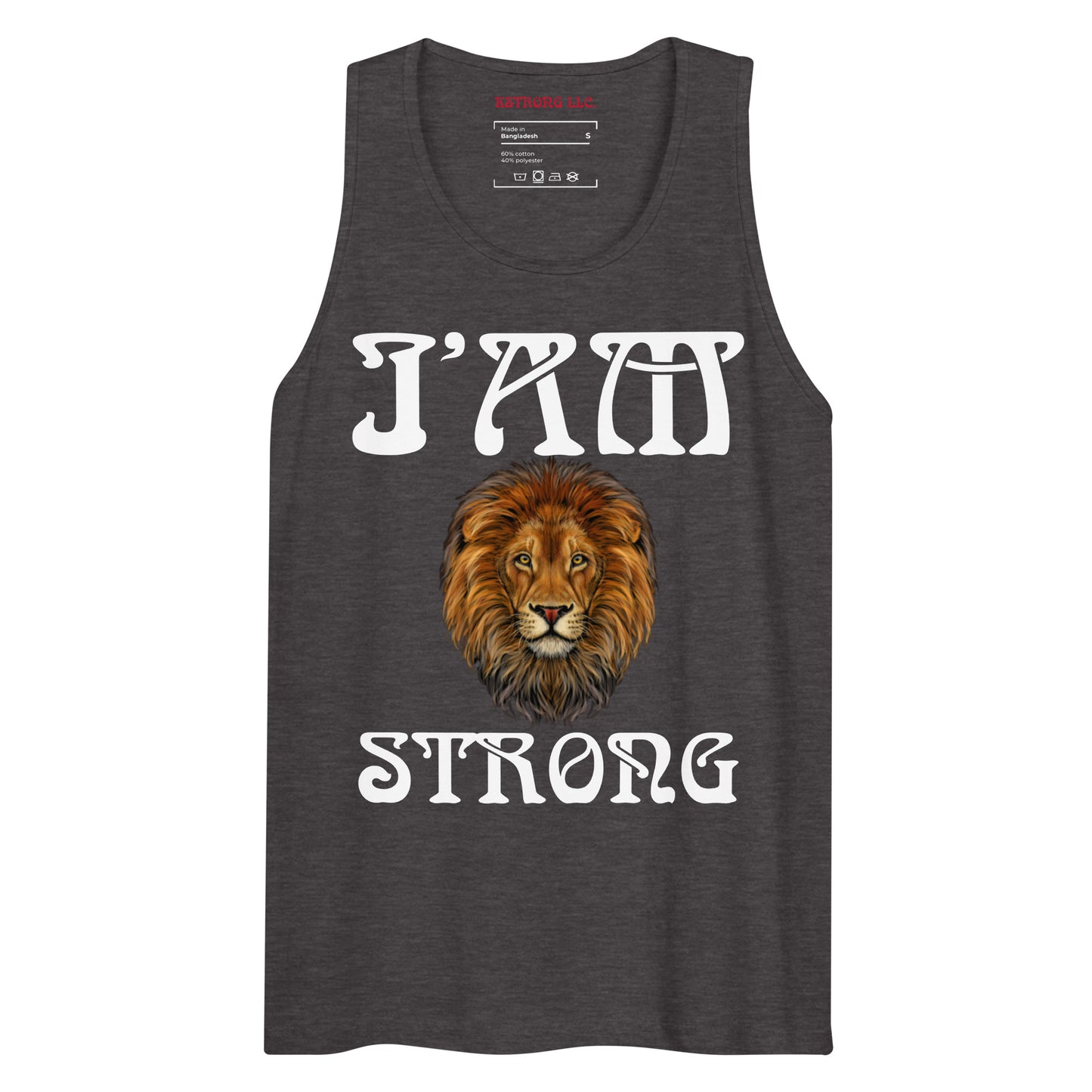 “I’AM STRONG!”Men’s Premium Tank Top W/White Font