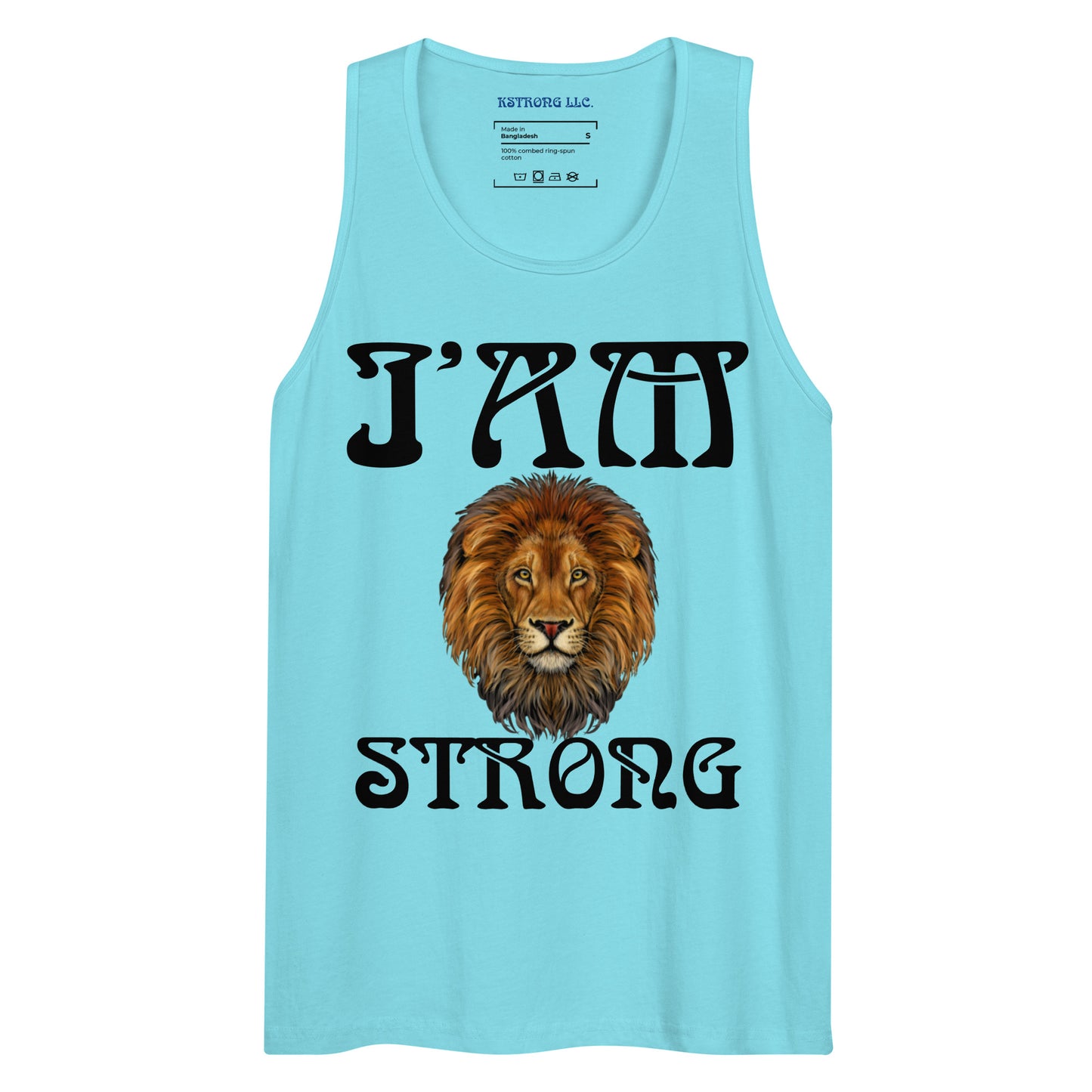 “I’AM STRONG!”Men’s Premium Tank Top W/Black Font