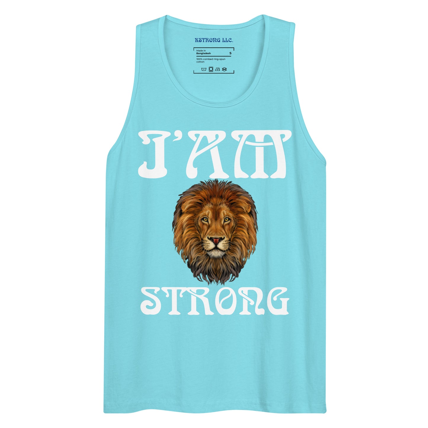 “I’AM STRONG!”Men’s Premium Tank Top W/White Font