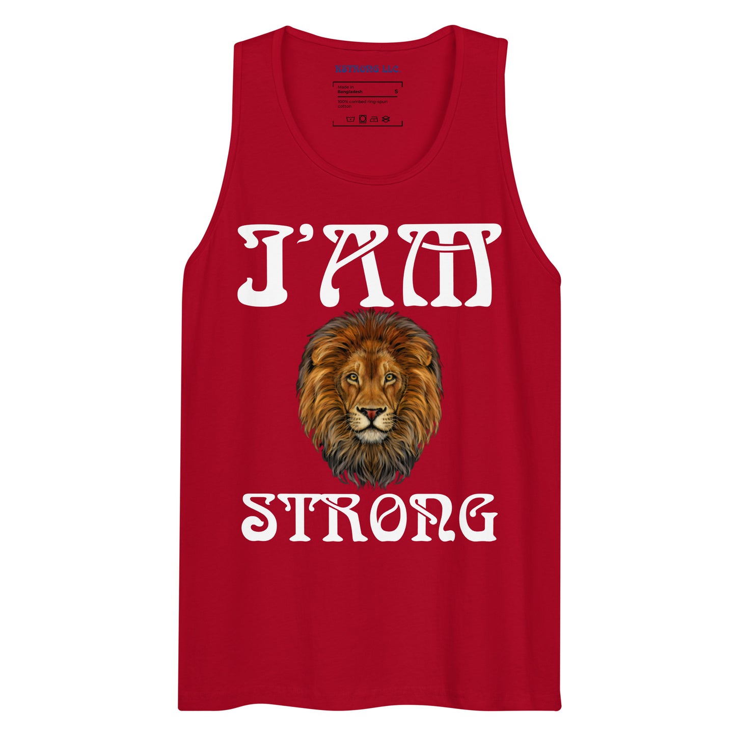 “I’AM STRONG!”Men’s Premium Tank Top W/White Font