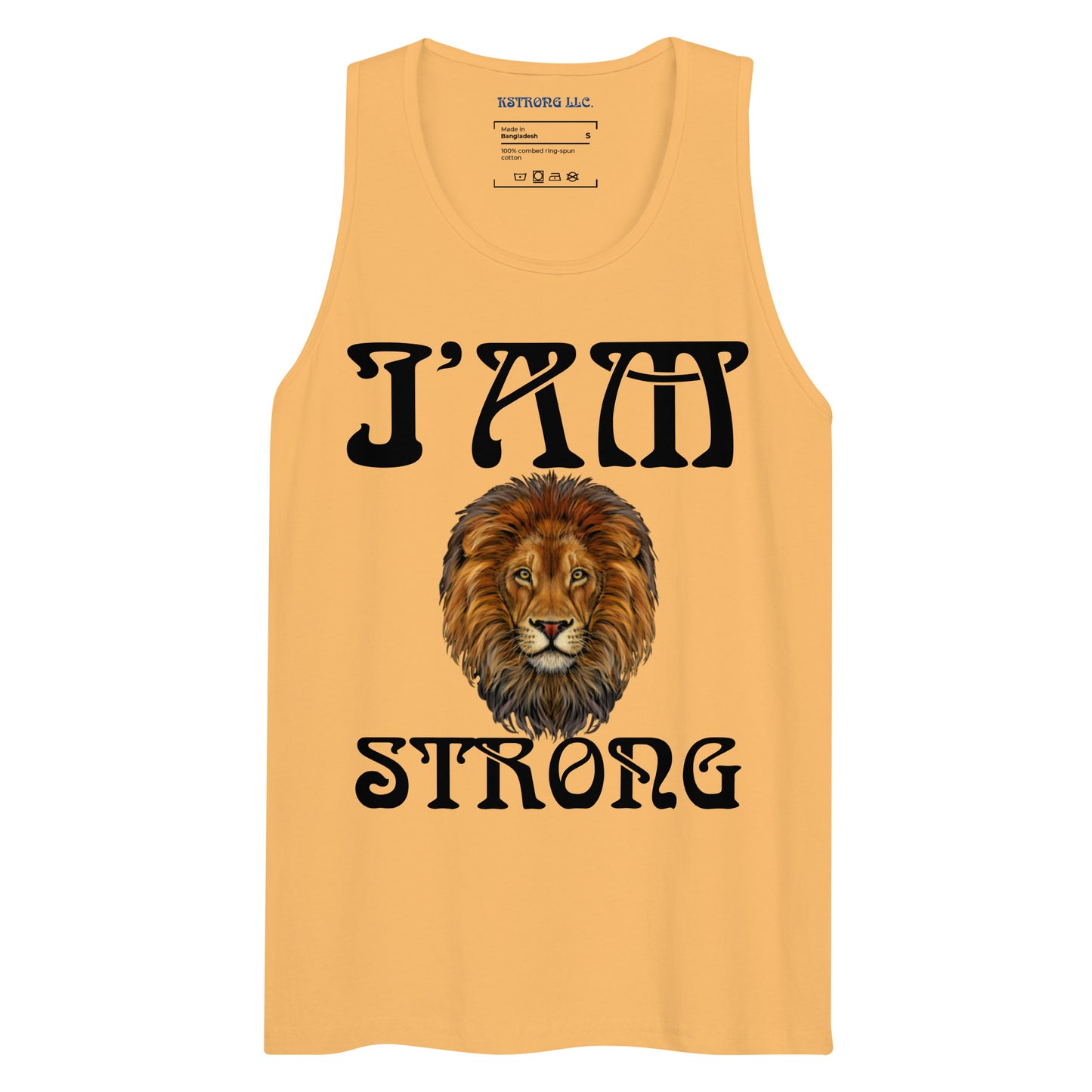 “I’AM STRONG!”Men’s Premium Tank Top W/Black Font