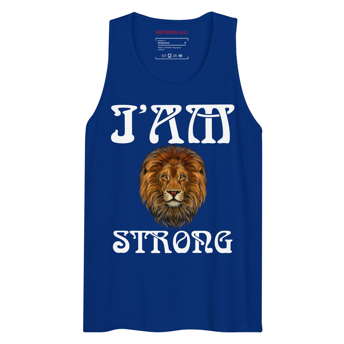 “I’AM STRONG!”Men’s Premium Tank Top W/White Font