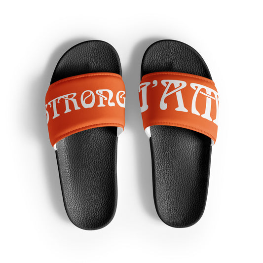 “I’AM STRONG” Orange Men’s Slides W/White Font