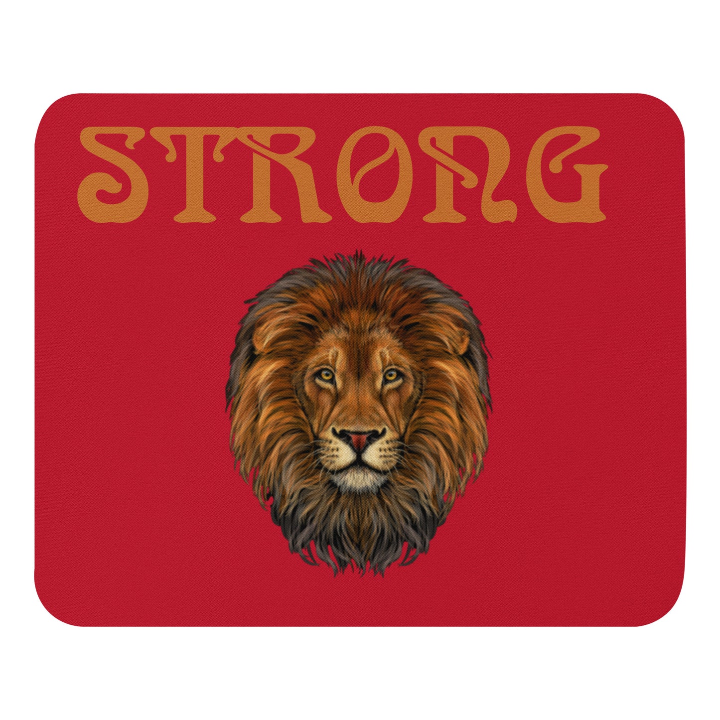 “STRONG”Red Mouse Pad W/Bronze Font