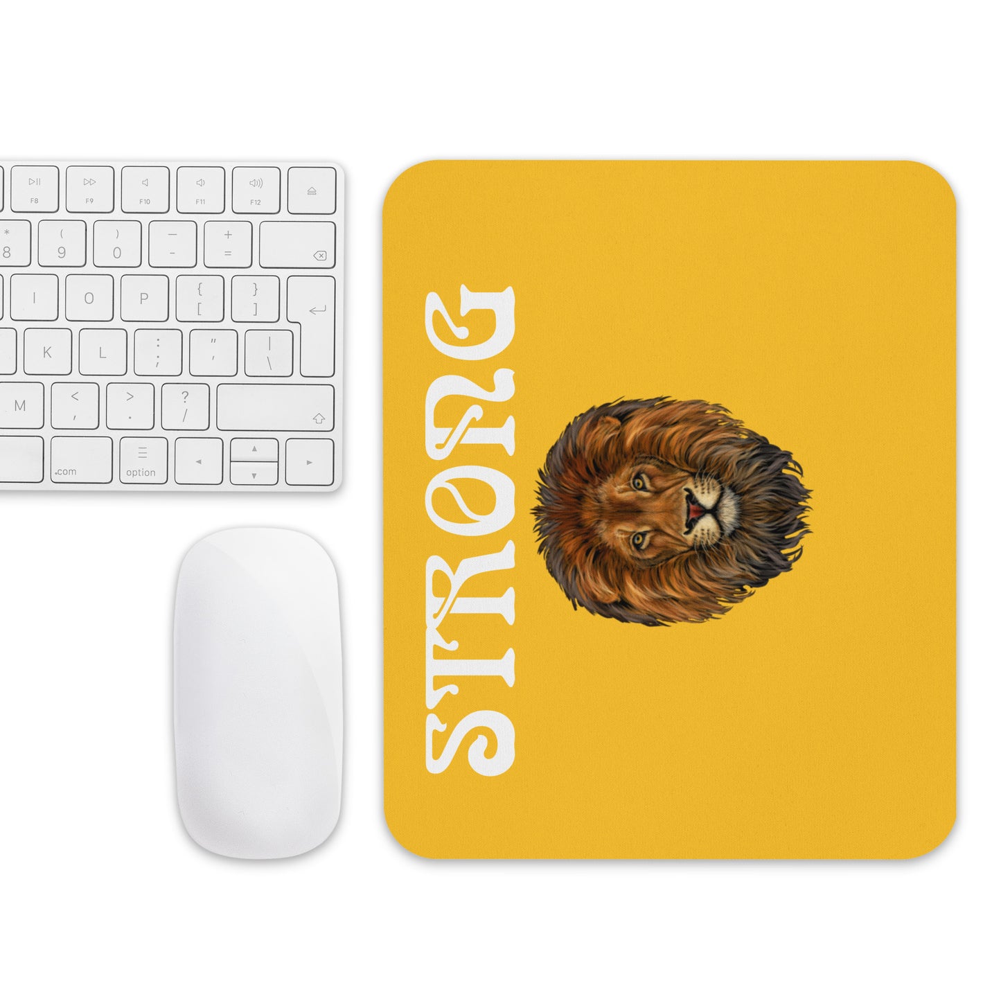 “STRONG”Yellow Mouse Pad W/White Font