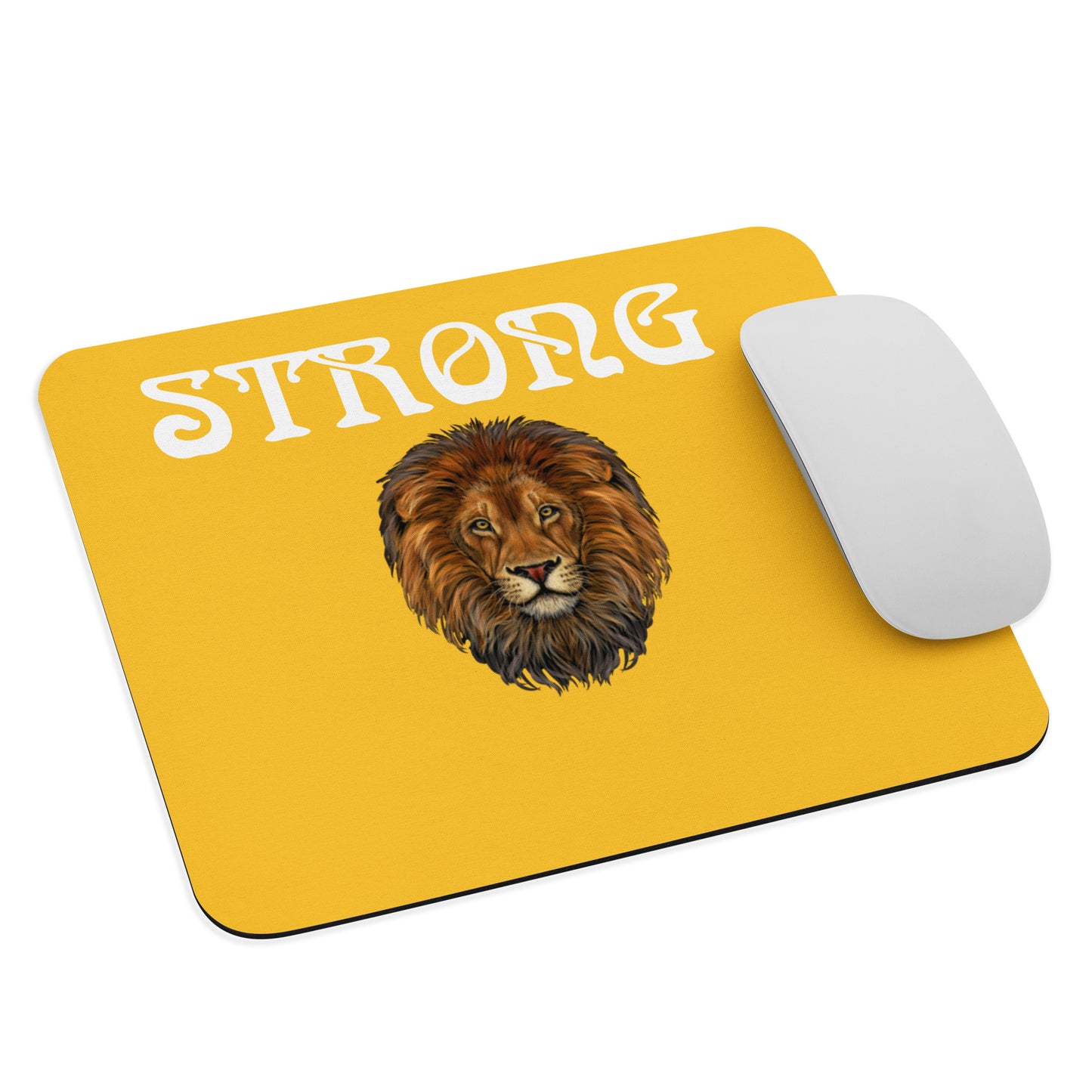 “STRONG”Yellow Mouse Pad W/White Font