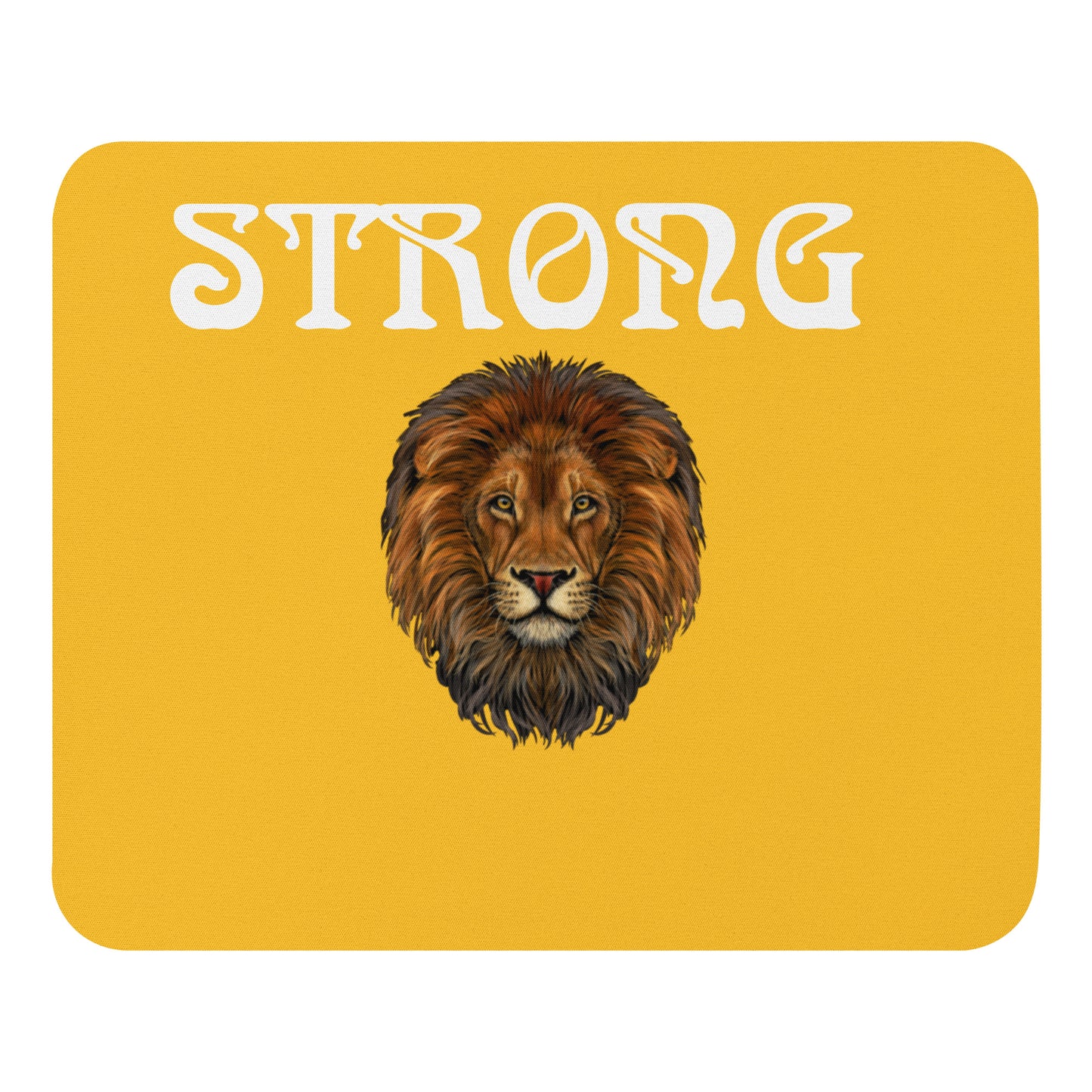 “STRONG”Yellow Mouse Pad W/White Font