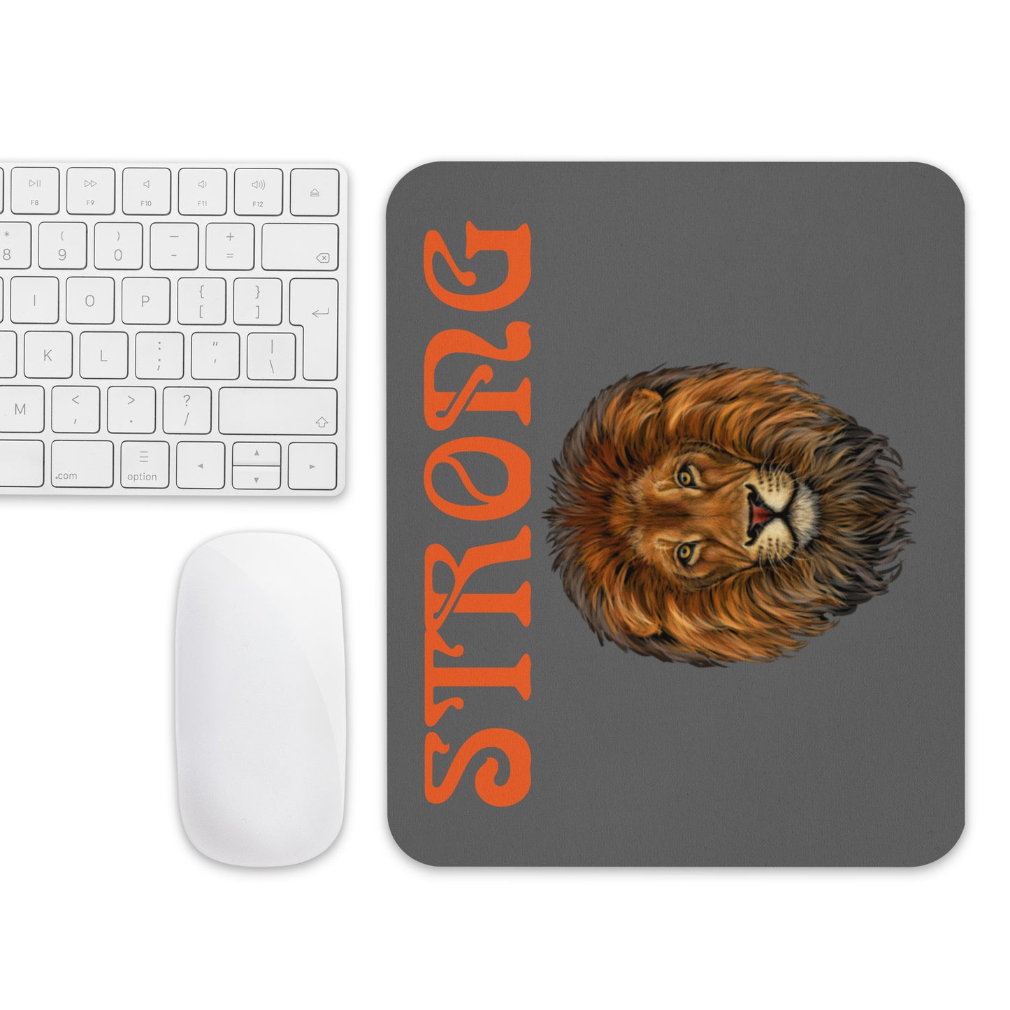 “STRONG”Grey Mouse Pad W/Orange Font