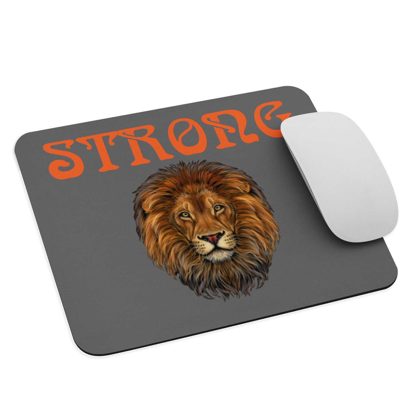 “STRONG”Grey Mouse Pad W/Orange Font