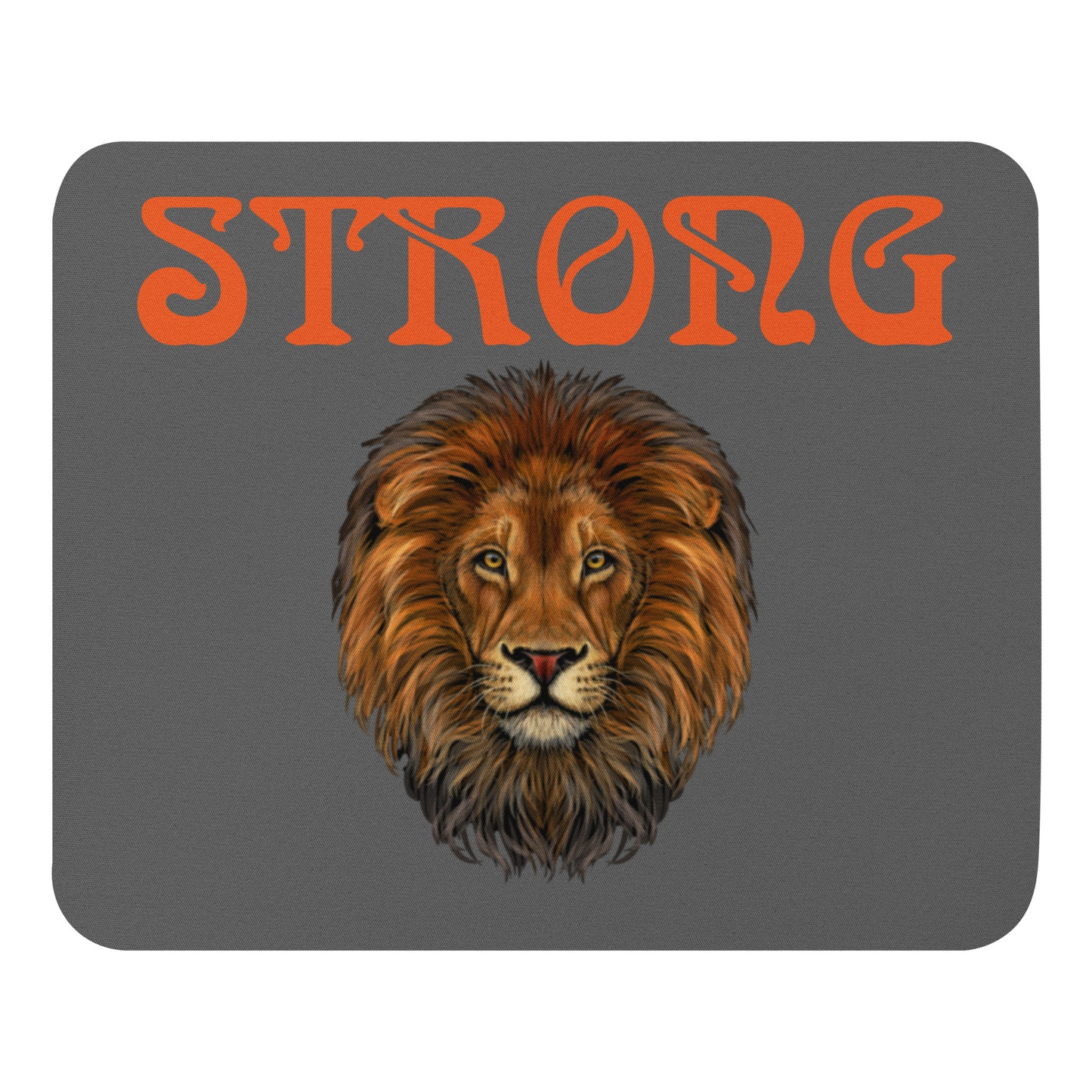 “STRONG”Grey Mouse Pad W/Orange Font