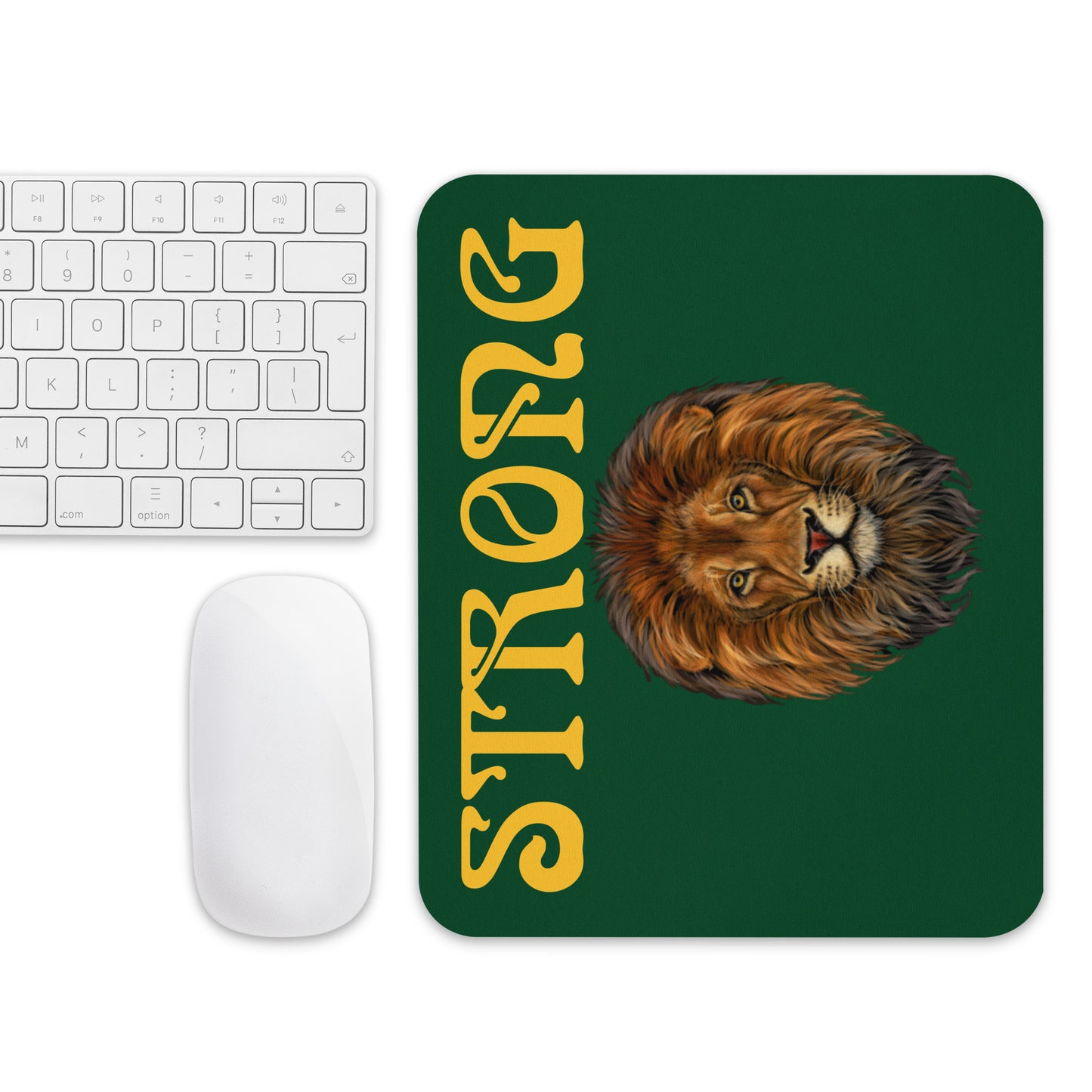 “STRONG”Green Mouse Pad W/Yellow Font