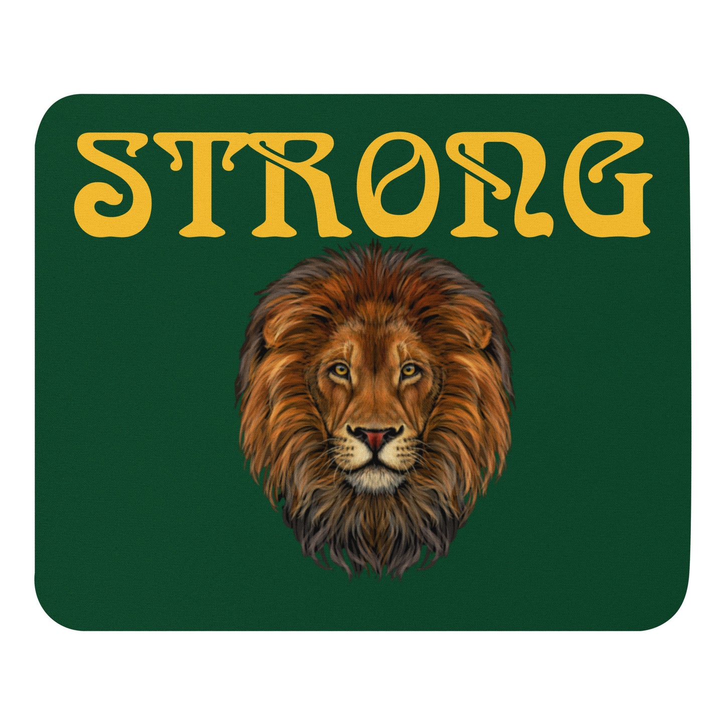 “STRONG”Green Mouse Pad W/Yellow Font