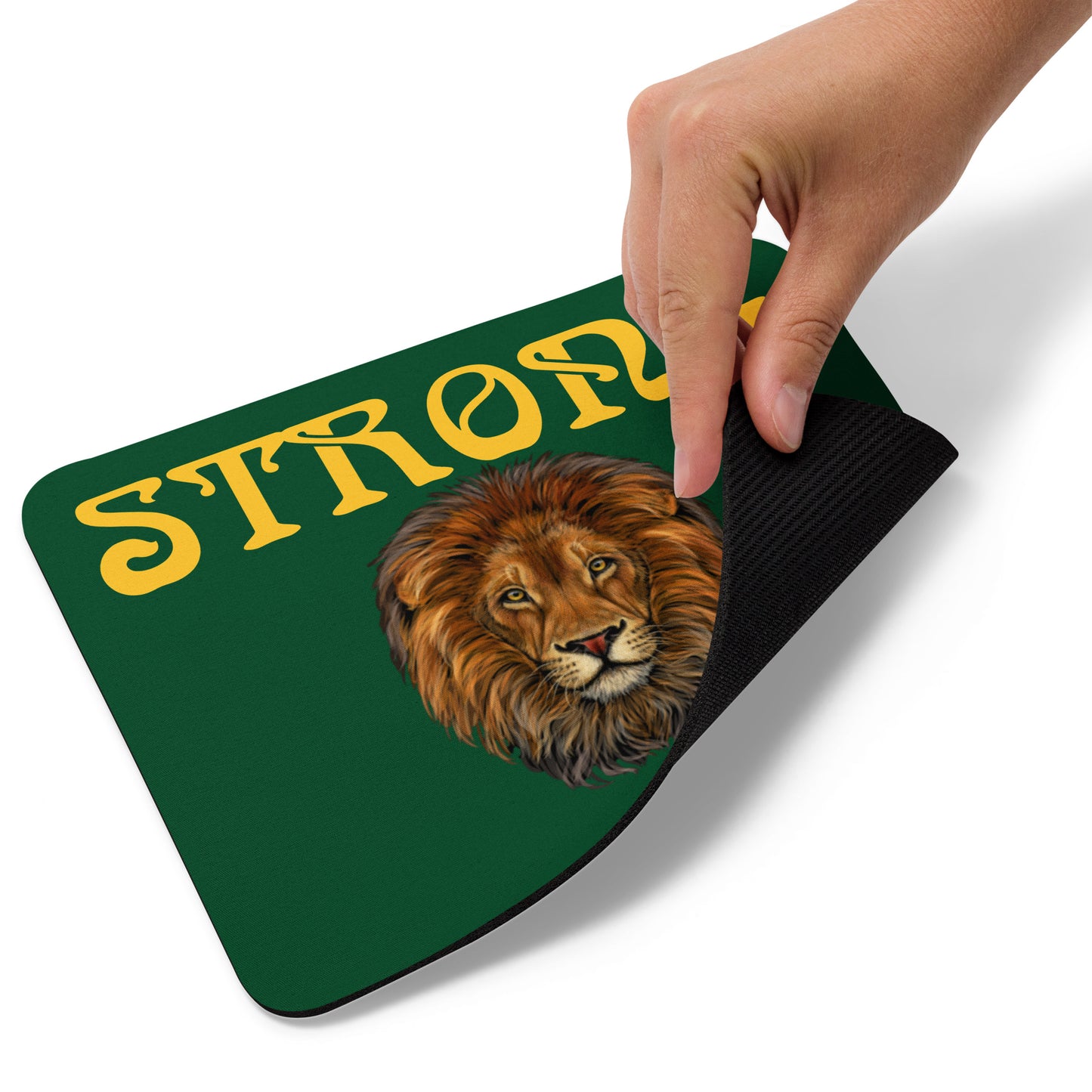 “STRONG”Green Mouse Pad W/Yellow Font