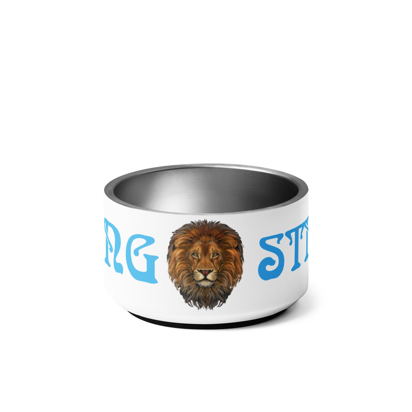 “STRONG” Pet Bowl W/SkyBlue Font