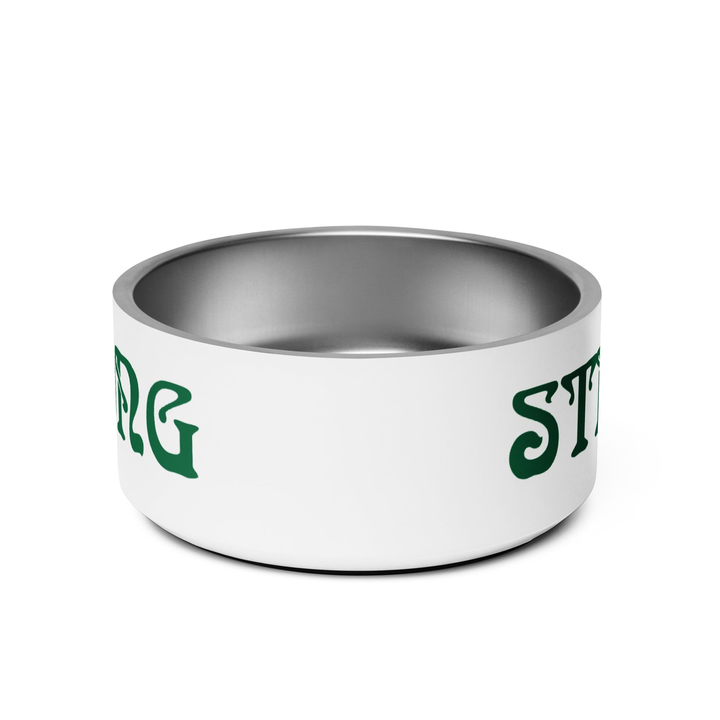 “STRONG” Pet Bowl W/Green Font