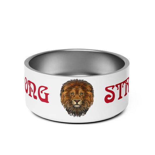 “STRONG” Pet Bowl W/Red Font