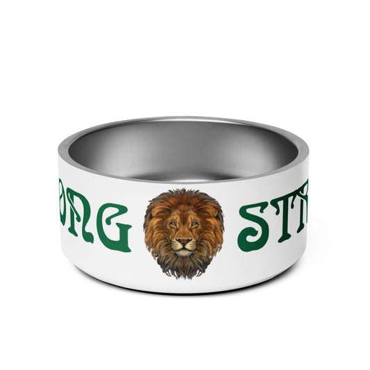 “STRONG” Pet Bowl W/Green Font