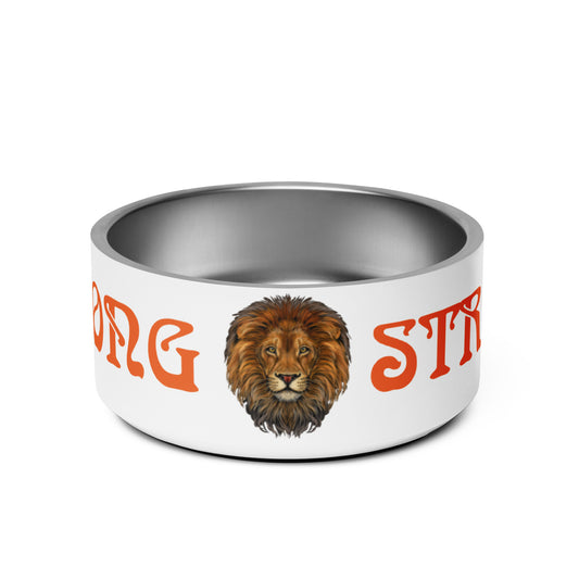 “STRONG” Pet Bowl W/Orange Font