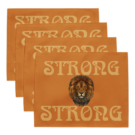 “STRONG”Bronze Placemat Set W/Fawn Font
