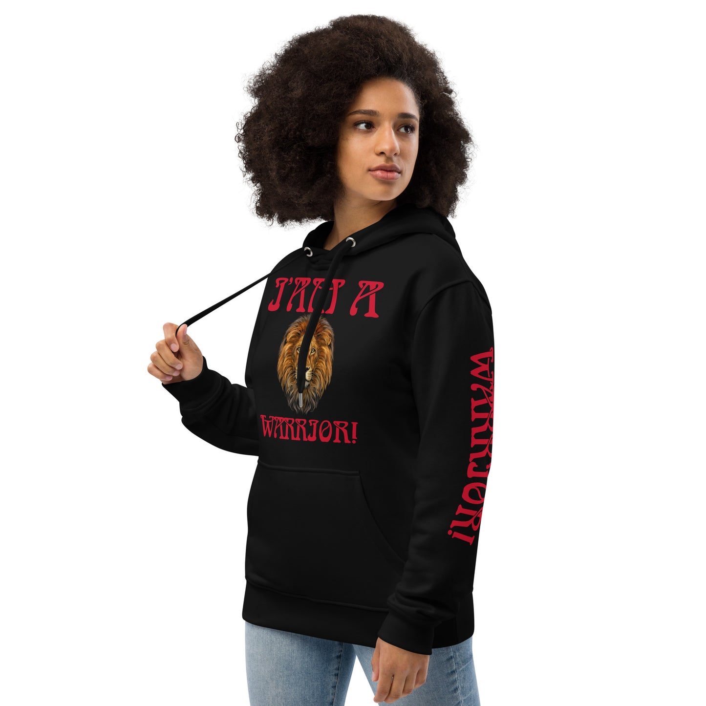 “I’AM A WARRIOR!” Women’s Premium Eco Hoodie W/Red Font