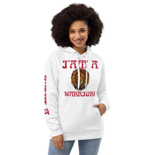 “I’AM A WARRIOR!” Women’s Premium Eco Hoodie W/Red Font