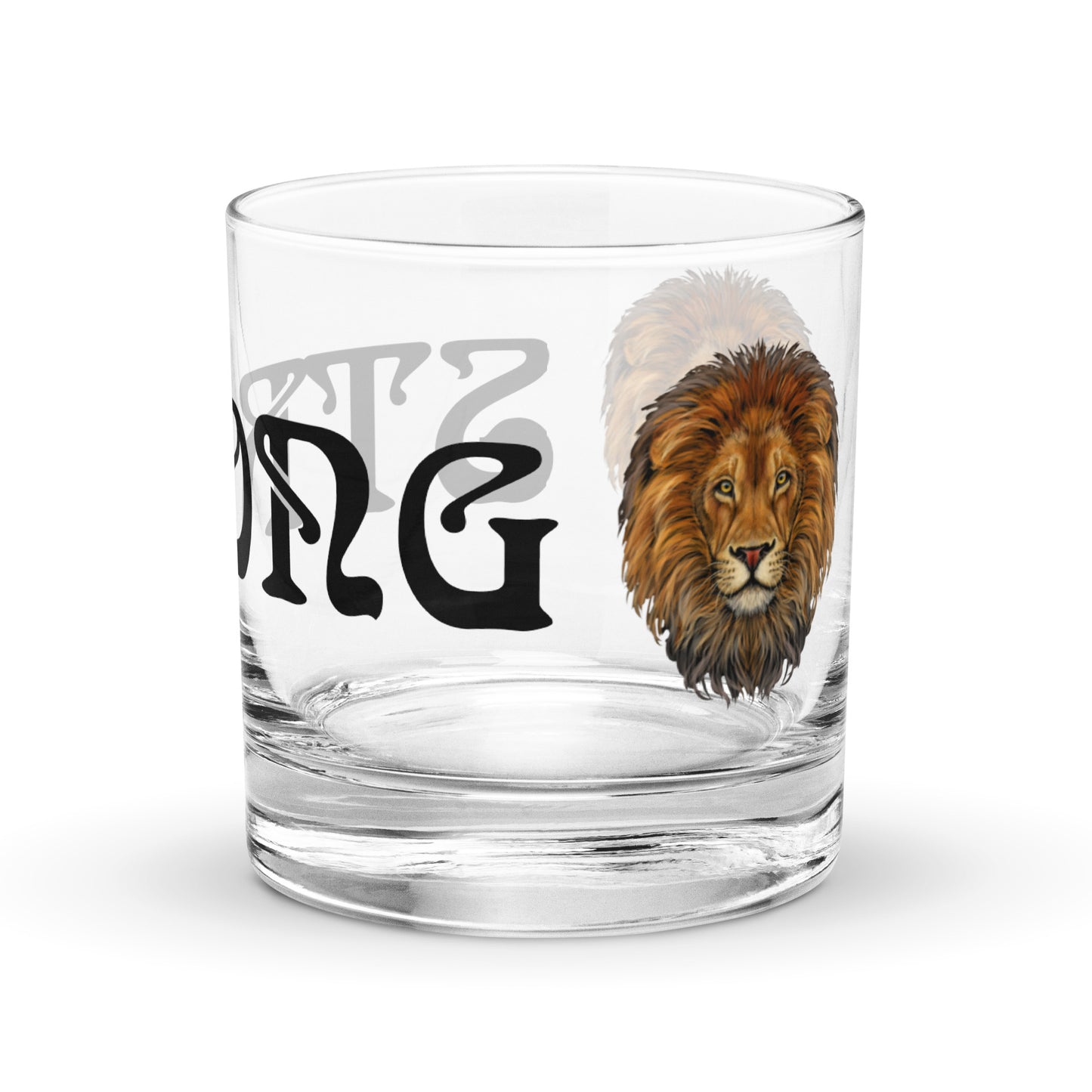 “STRONG”Rocks Glass W/Black Font