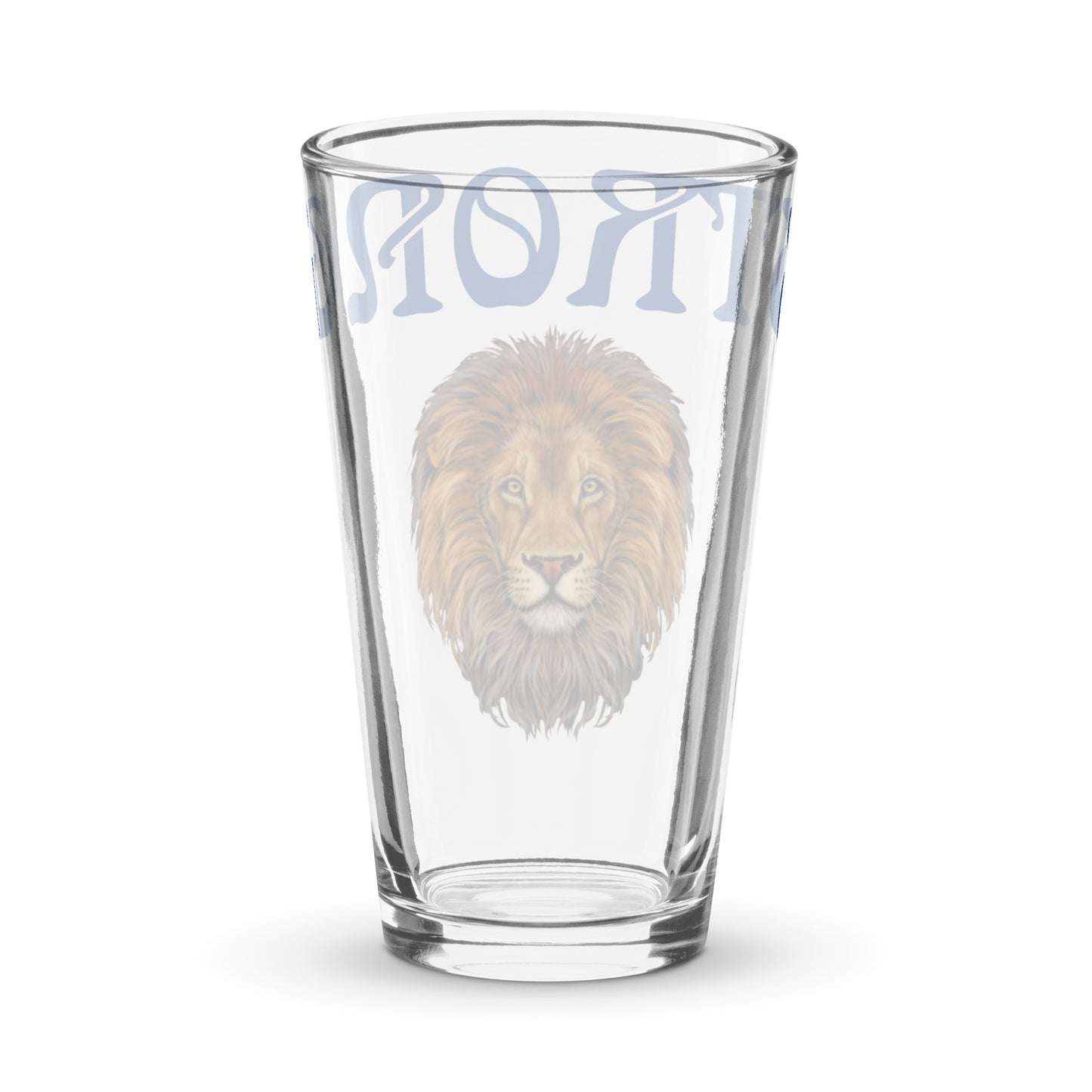 “STRONG”Shaker Pint Glass W/Blue Font