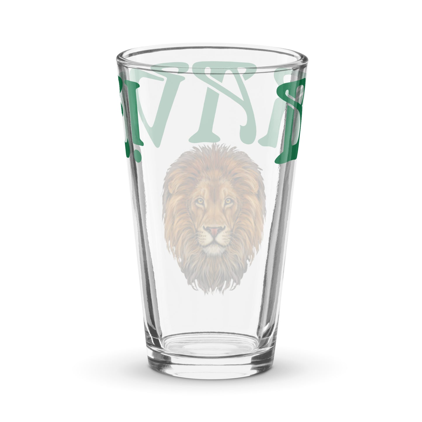 “BRAVE!”Shaker Pint Glass W/Green Font