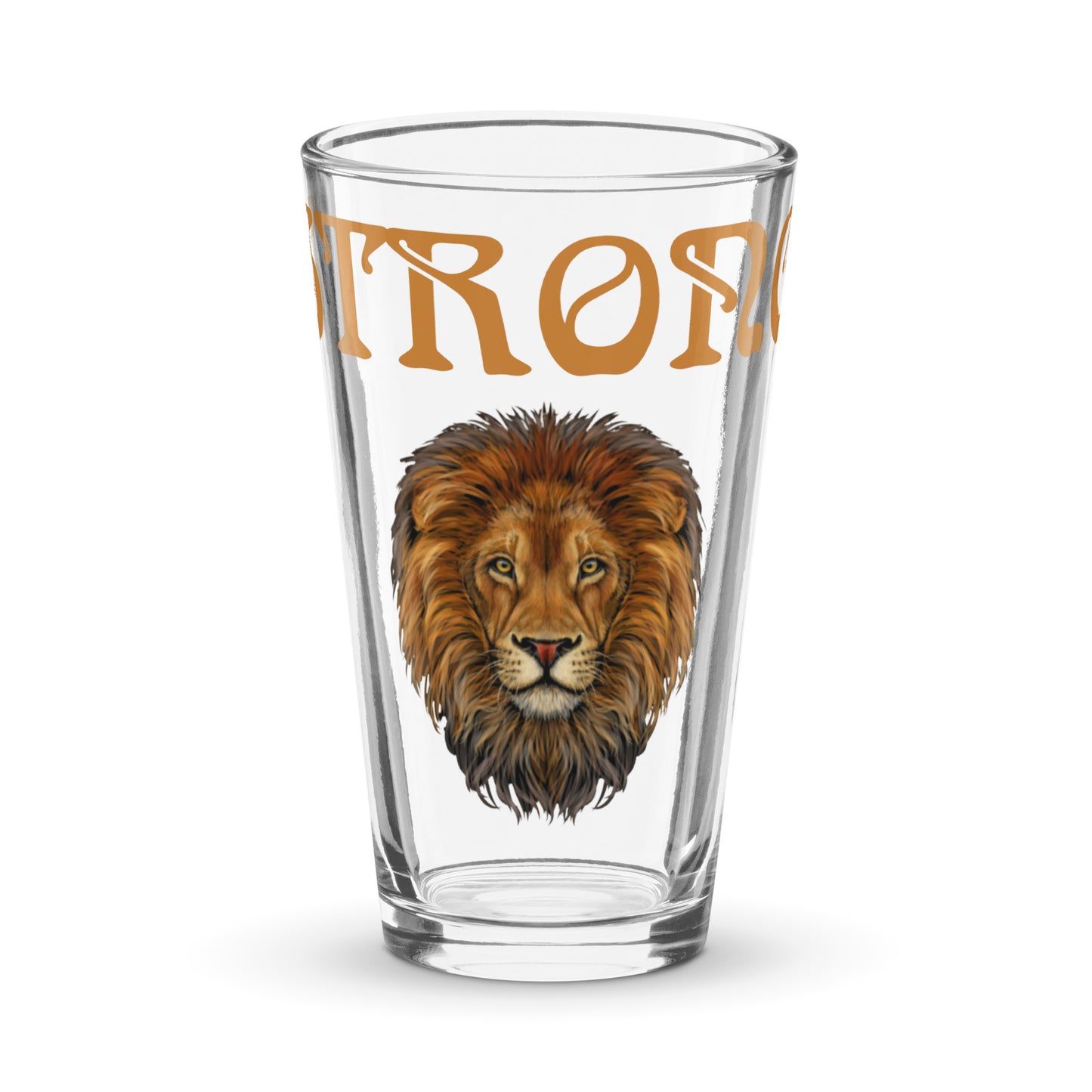 “STRONG”Shaker Pint Glass W/Bronze Font