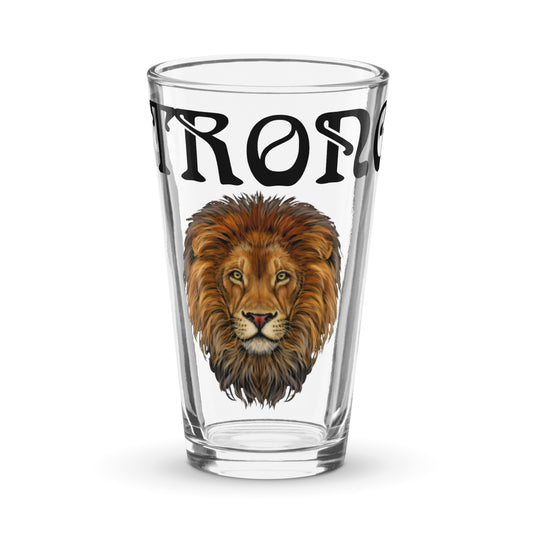 “STRONG”Shaker Pint Glass W/Black Font