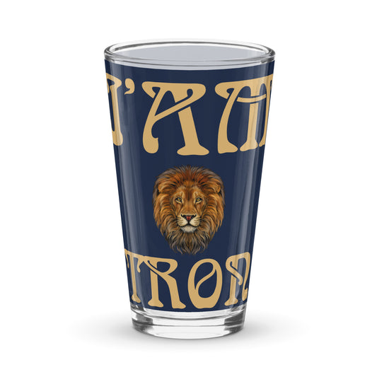 “I’AM STRONG”Navy Shaker Pint Glass W/Fawn Font