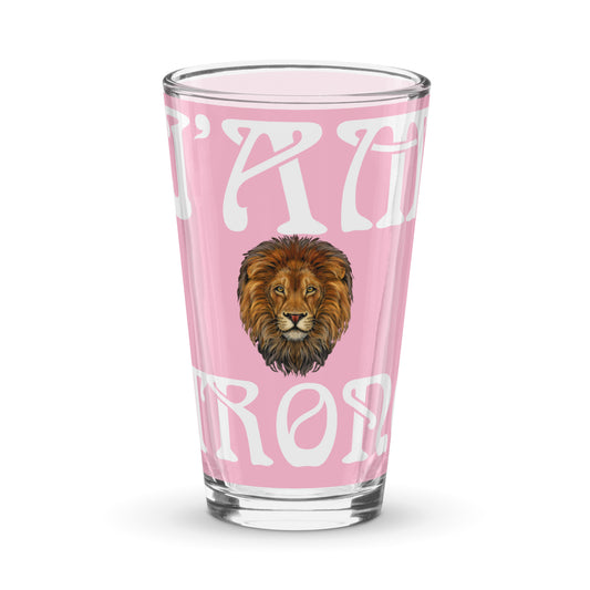 “I’AM STRONG”Cotton Candy Shaker Pint Glass W/White Font