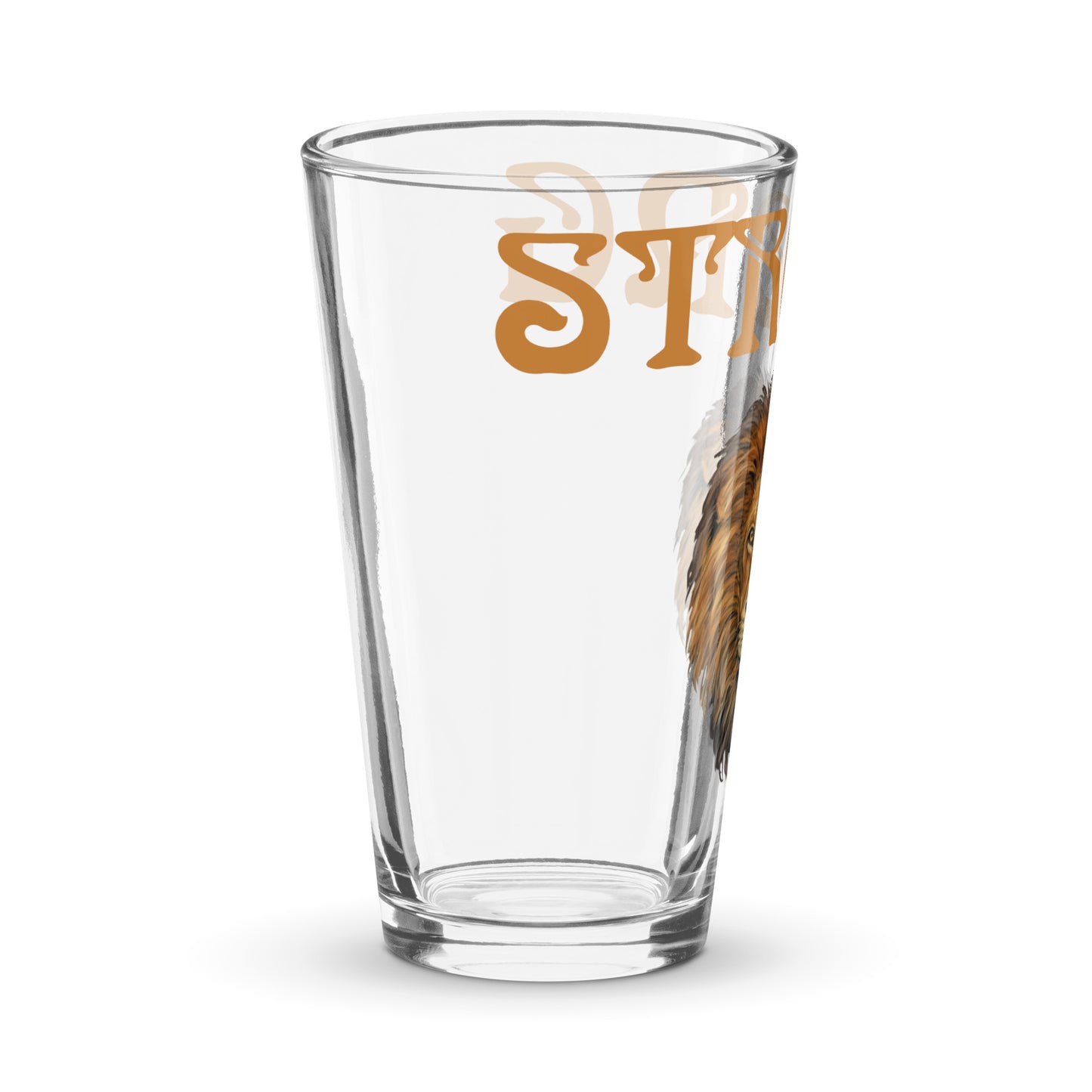 “STRONG”Shaker Pint Glass W/Bronze Font