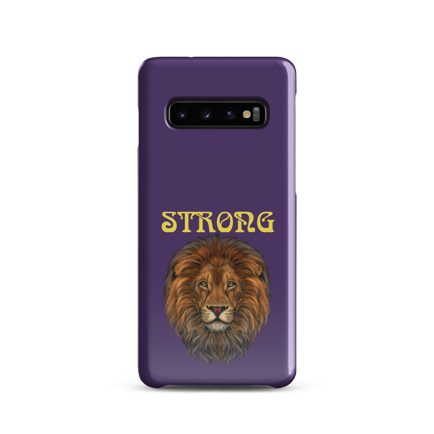 “STRONG”Purple Snap Case for Samsung®W/Yellow Font