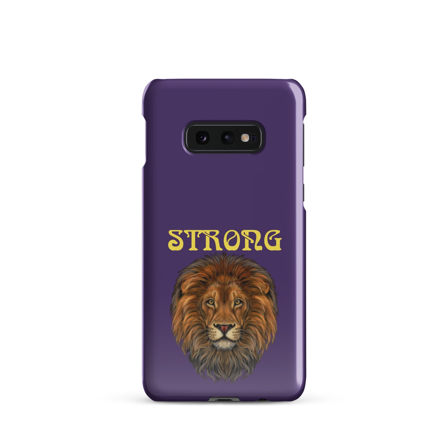 “STRONG”Purple Snap Case for Samsung®W/Yellow Font