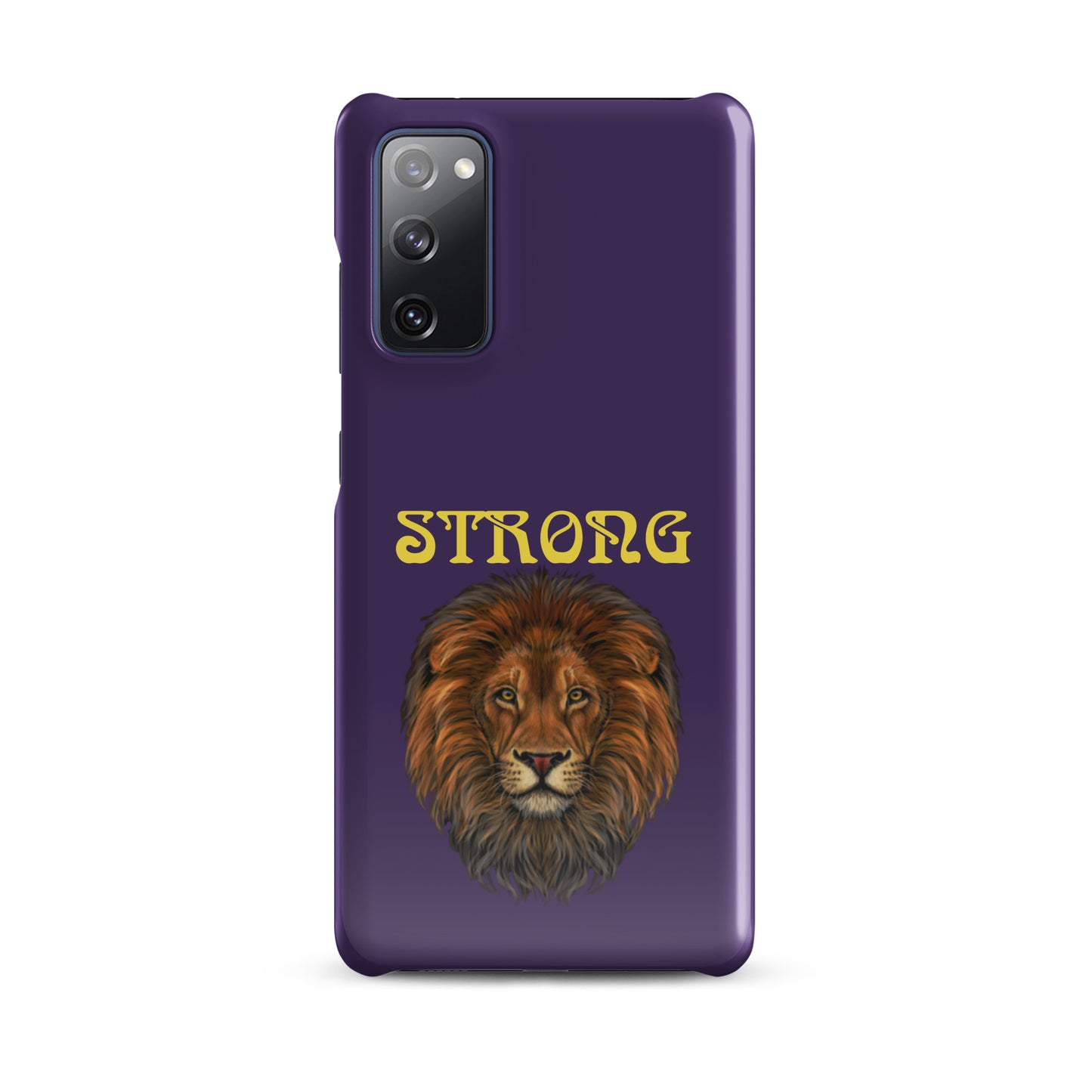 “STRONG”Purple Snap Case for Samsung®W/Yellow Font