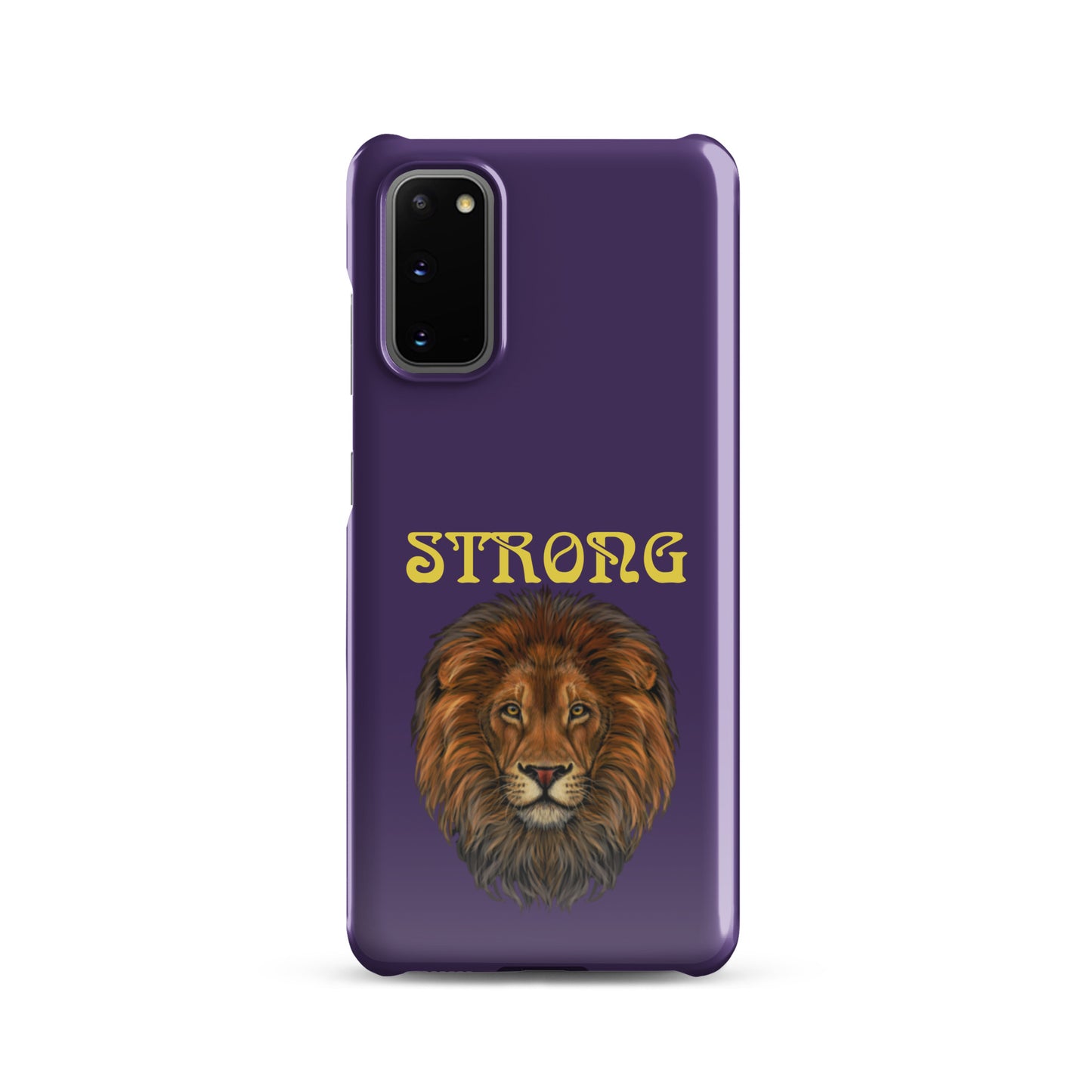 “STRONG”Purple Snap Case for Samsung®W/Yellow Font