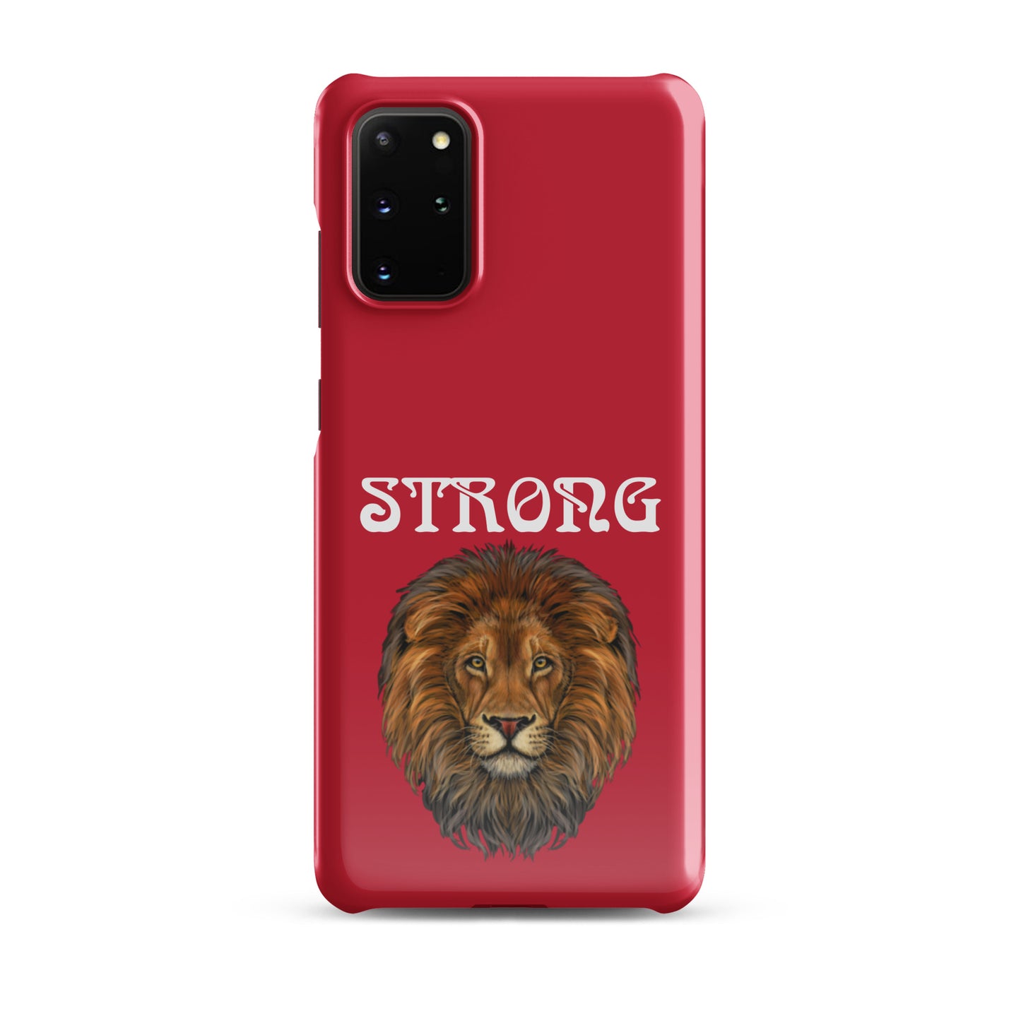 “STRONG”Red Snap Case for Samsung®W/White Font