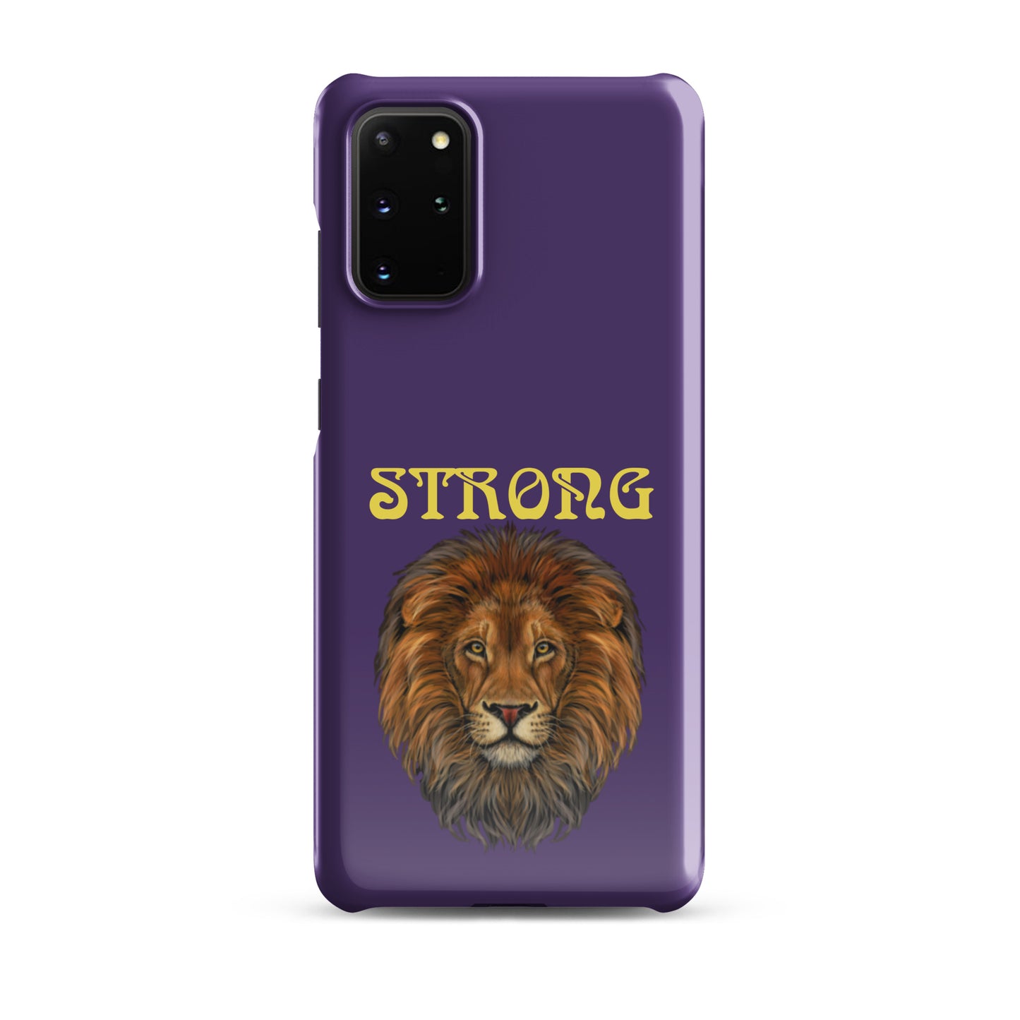 “STRONG”Purple Snap Case for Samsung®W/Yellow Font