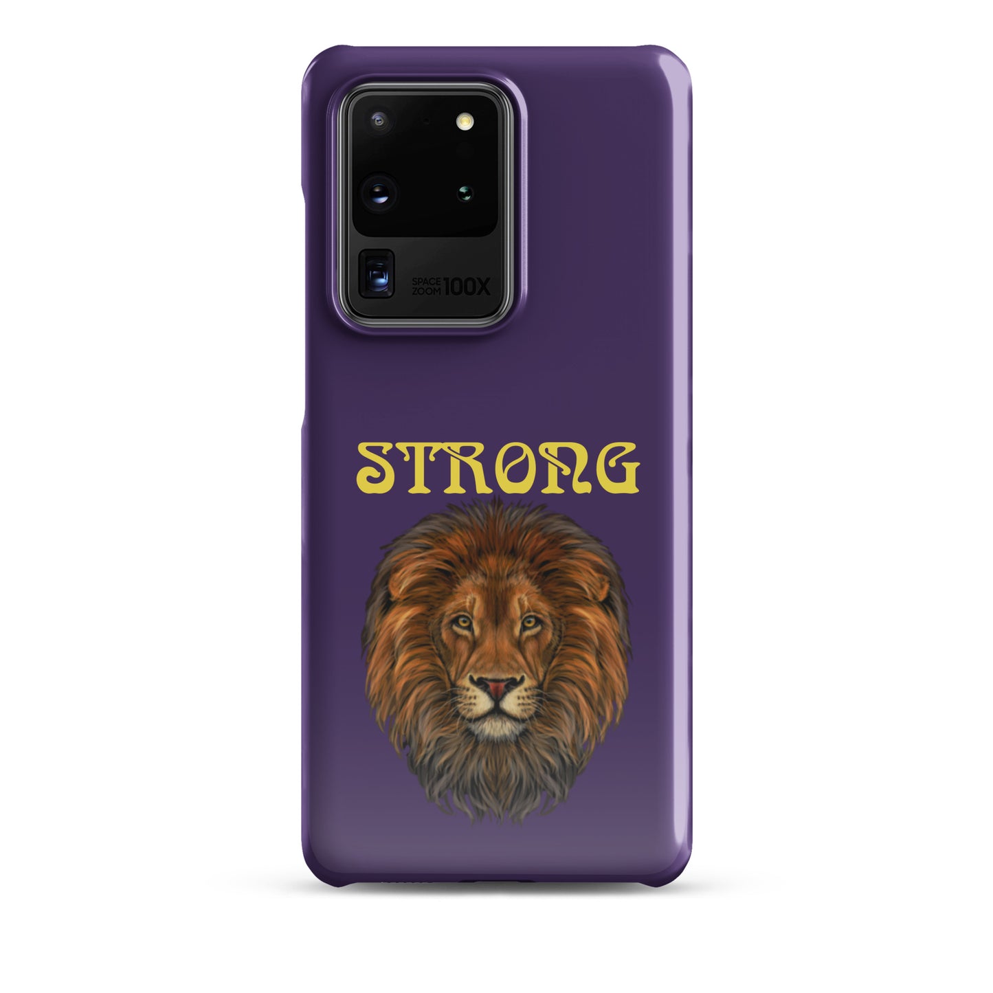 “STRONG”Purple Snap Case for Samsung®W/Yellow Font